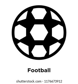 Football icon vector isolated on white background, logo concept of Football sign on transparent background, filled black symbol