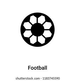 Football icon vector isolated on white background, logo concept of Football sign on transparent background, filled black symbol