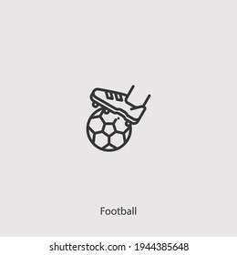 football  icon vector isolated on white background