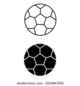 Football icon vector set. Soccer illustration sign collection. Sport symbol or logo. 