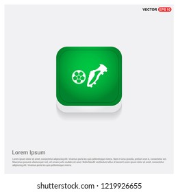 Football IconGreen Web Button - Free vector icon
