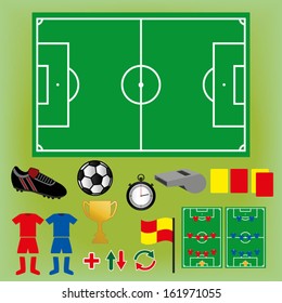 Football icons set