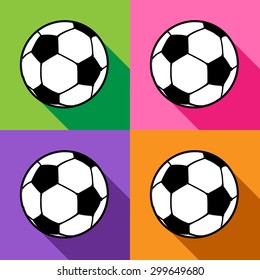 Football icons set great for any use. Vector EPS10.
