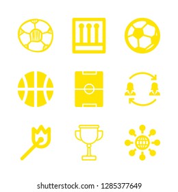 football icons set with sport, scheme and soccer ball vector set