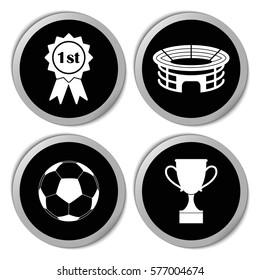 Football icons - vector stickers  set