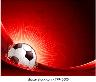 Football illustration background with soccer ball
