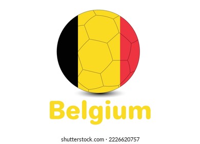 Football Illustration with Belgium Flag