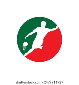 Football illustration logo vector design