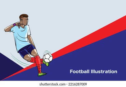 football illustration and poster design vector