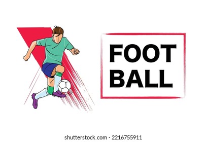 football illustration and poster vector design