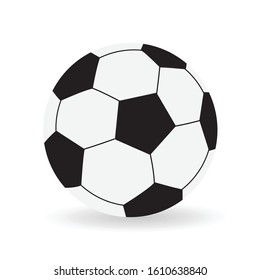 football isolated on white Background, soccer icon vector illustration 