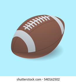 Football isolated on a white background as a professional sport ball for traditional American and Canadian game play on background