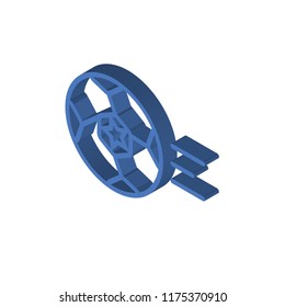 Football isometric left top view 3D icon