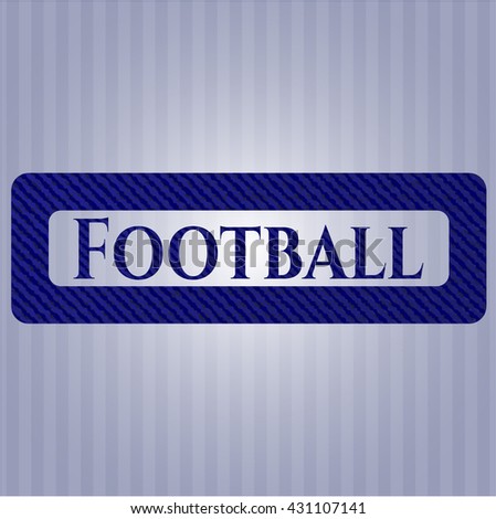 Football with jean texture