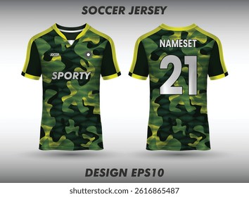 Football jersey design for sublimation jersey template front and back view