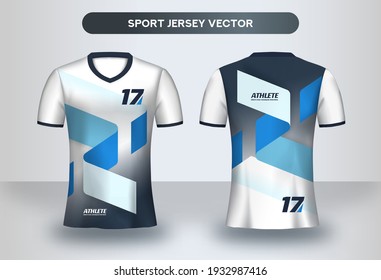 Football Jersey design template. Corporate Design, Soccer club uniform T-shirt front and back view.