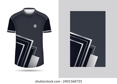 Football Jersey design template. Soccer club uniform T-shirt front and back view. Sports Gaming T Shirt Jersey template. mock up uniform.