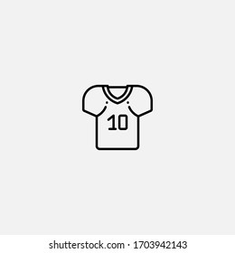 football jersey icon vector illustrator sign