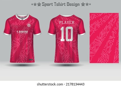 Football jersey mockup abstract geometric pattern sport t-shirt design