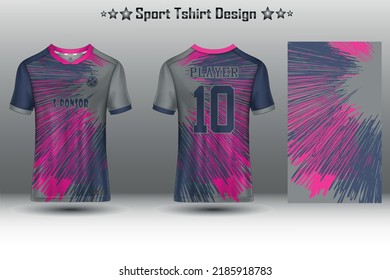 Football jersey mockup, soccer jersey mockup, cycling jersey mockup and sport jersey mockup with abstract geometric pattern Free Vector