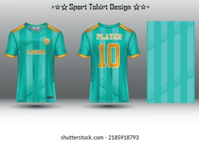 Football jersey mockup, soccer jersey mockup, cycling jersey mockup and sport jersey mockup with abstract geometric pattern Free Vector
