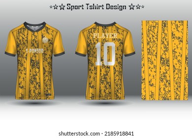 Football jersey mockup, soccer jersey mockup, cycling jersey mockup and sport jersey mockup with abstract geometric pattern Free Vector