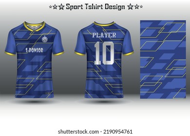 Football jersey mockup, soccer jersey mockup, cycling jersey mockup and sport jersey mockup with abstract geometric pattern