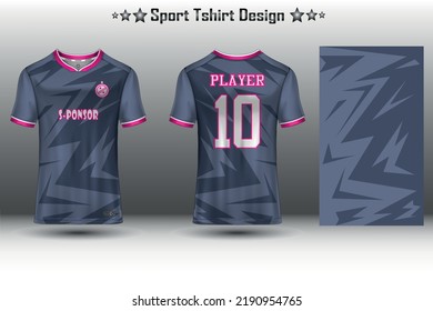 Football jersey mockup, soccer jersey mockup, cycling jersey mockup and sport jersey mockup with abstract geometric pattern