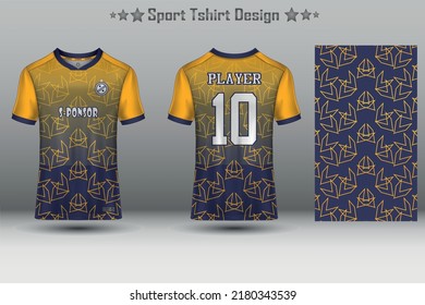 Football jersey mockup and sport jersey mockup with abstract geometric pattern