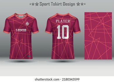 Football jersey mockup and sport jersey mockup with abstract geometric pattern