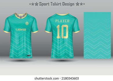 Football jersey mockup and sport jersey mockup with abstract geometric pattern