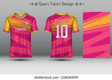 Football jersey mockup and sport jersey mockup with abstract geometric pattern