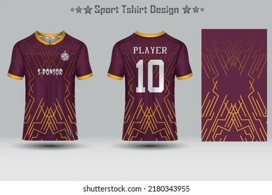 Football jersey mockup and sport jersey mockup with abstract geometric pattern