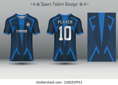 Football jersey mockup and sport jersey mockup with abstract geometric pattern