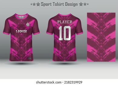 Football jersey mockup and sport jersey mockup with abstract geometric pattern