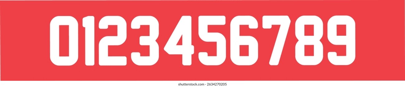 Football Jersey Number Templates Vector and Clip Art. Sports Jersey Numbers Set vector. EPS vector format file. Set of grunge numbers. Vector distressed numbers.