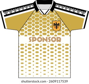 football jersey with retro bloke core motif, vector format
