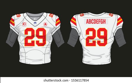 Simple Elegant American Football Jersey Template Stock Vector (Royalty  Free) 2315727709