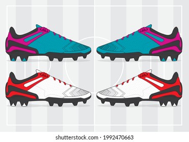 football jersey uniform shoes template set kit