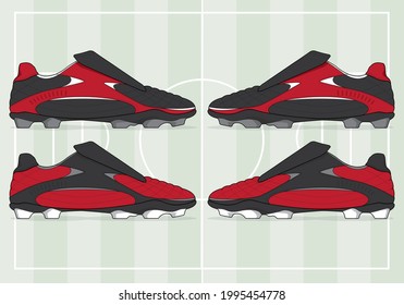 football jersey uniform shoes template set kit