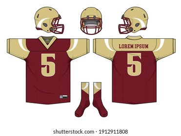 football jersey uniform template set kit