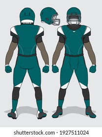 Football Jersey Uniform Template Set Kit