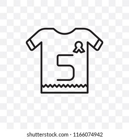 Football jersey vector icon isolated on transparent background, Football jersey logo concept