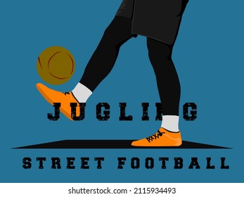 football juggling on the street