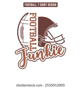 Football Junkie-Football T shirt Design