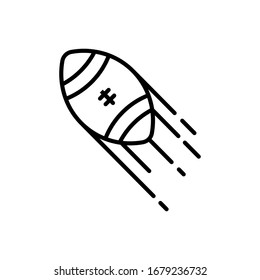 Fußball-Kick-Symbol. Flache Vektorgrafik auf weißem Hintergrund.