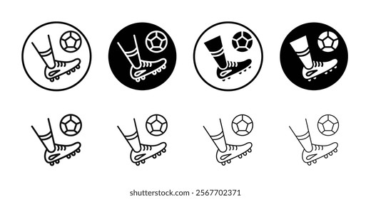 Football kick icon Symbol mark in filled style