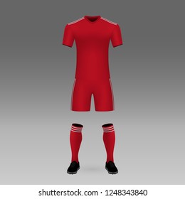 football kit Aberdeen, shirt template for soccer jersey. Vector illustration