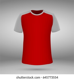 football kit of arsenal, t-shirt template. soccer jersey. Vector illustration