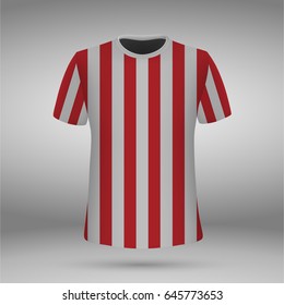 football kit of Athletic, t-shirt template. soccer jersey. Vector illustration